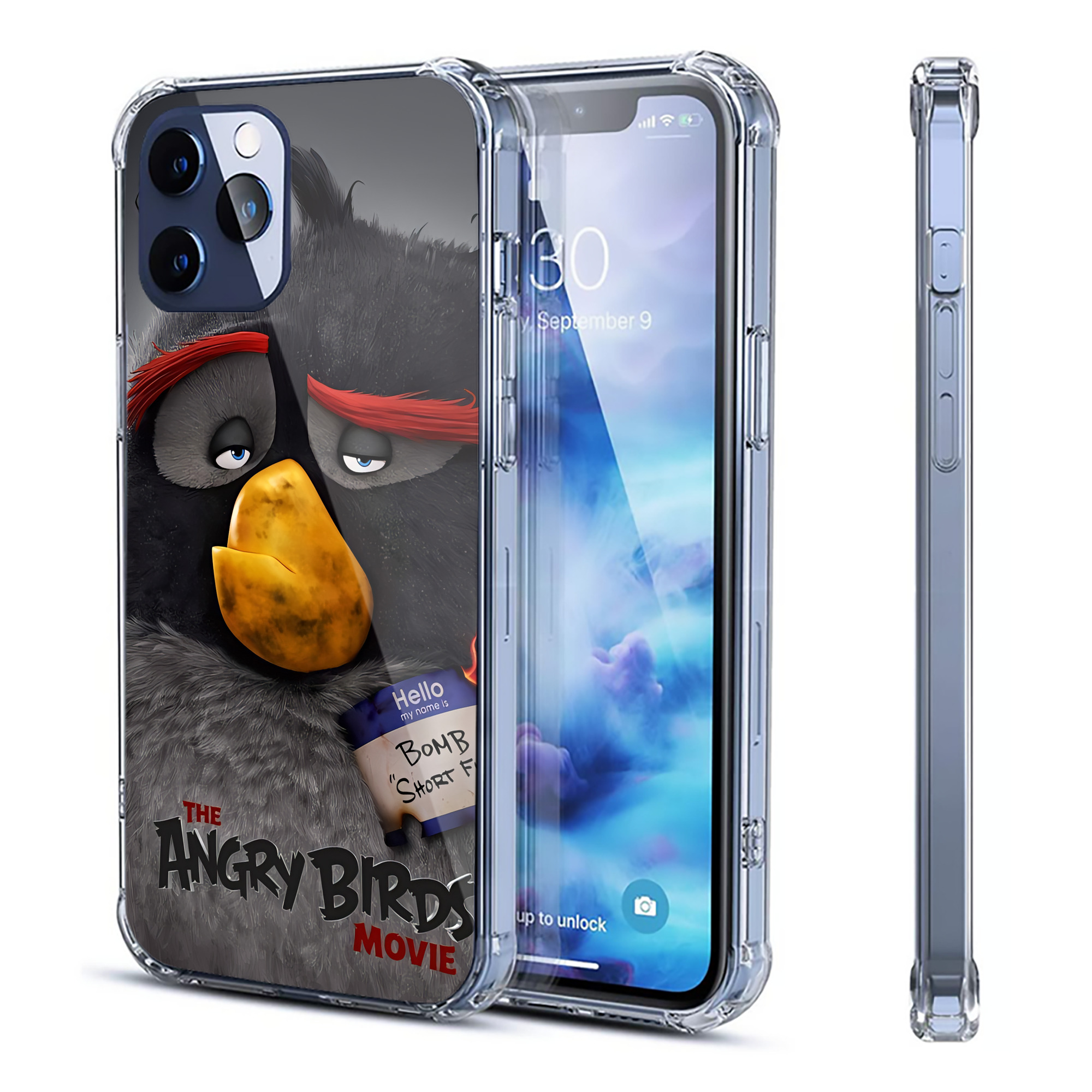 （画像用） Angry Birds アングリーバード 【iPhone 12シリーズ対応】透明スマホケース（クリアソフトケース）